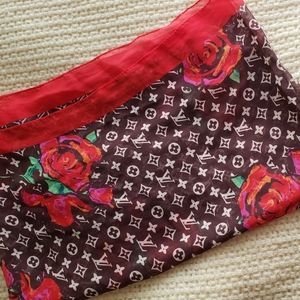 Louis Vuitton Floral Silk Scarf